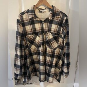 Eden & Olivia Checkered fleeced lined Flannel Shirt